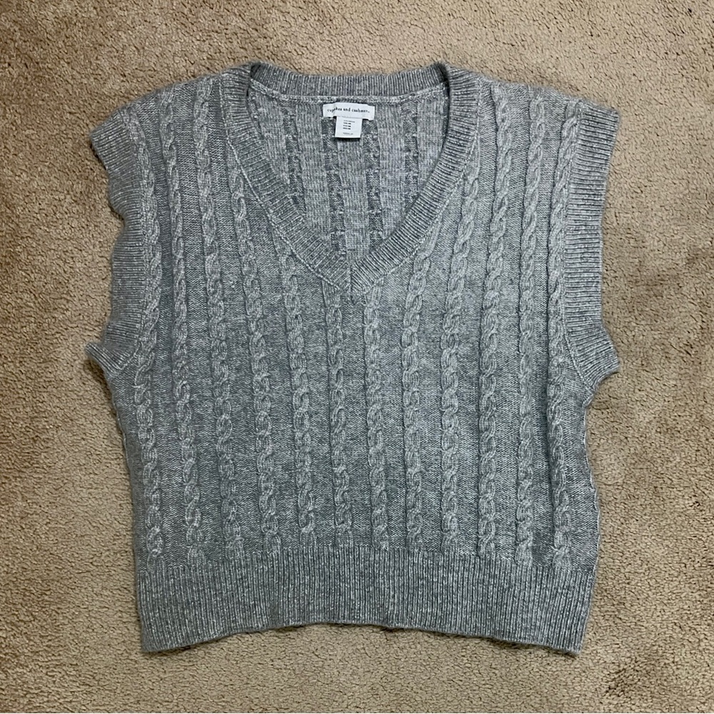 Cupcakes & Cashmere Gray Sweater Vest